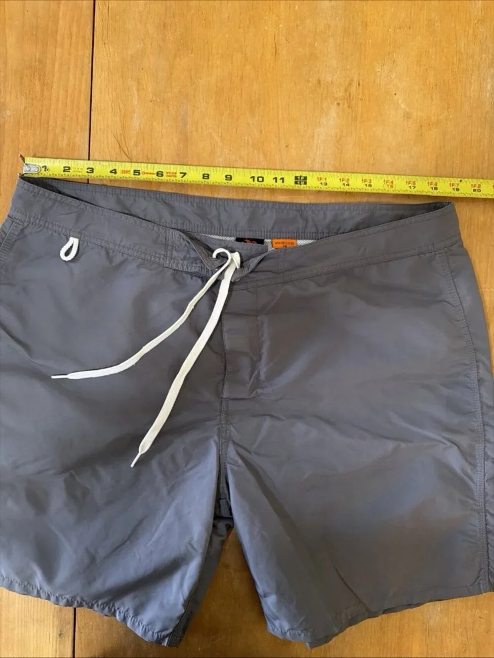 Sundek Mens Board Shorts Black Blue Yellow Gray Rainbow Stripe Swim Trunks Sz 38
